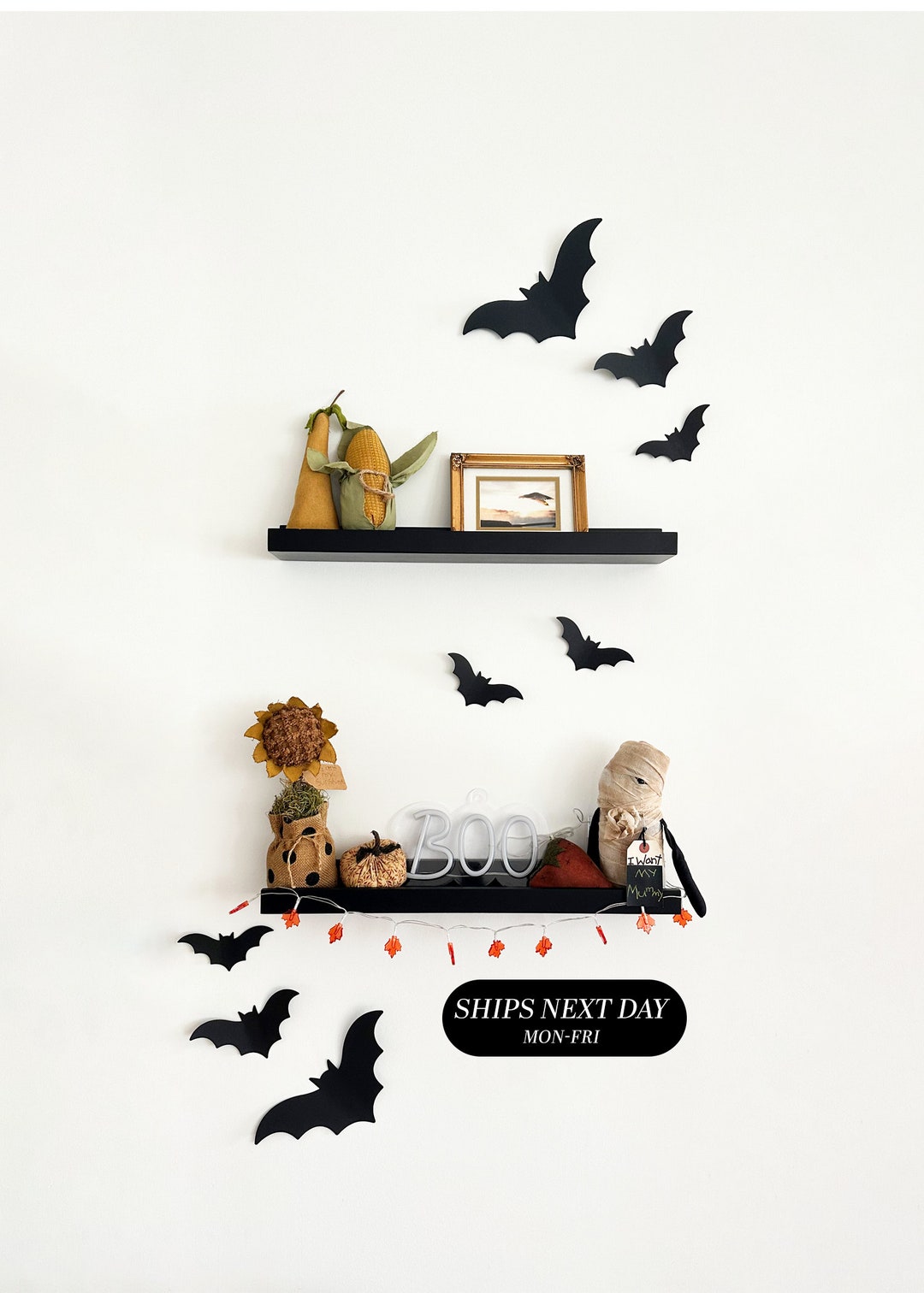 Cardstock Bats Black Bat Wall Decor Halloween Bats Halloween Wall Decor