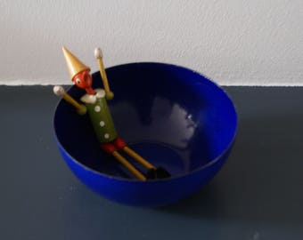 Finel dark blue dish Arabia Warstila Finland Kaj Franck