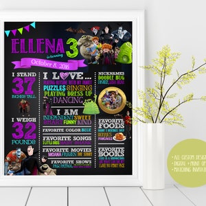 Hotel Transylvania, Hotel Transylvania 2, Hotel Transylvania 3 Birthday Custom Chalkboard Poster Sign