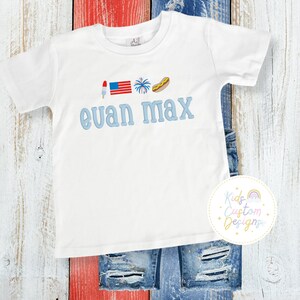 Boys Embroidered  Patriotic shirt, girls patriotic shirt, personalized 4th of July shirt, monogrammed fourth of july shirt, Memorial Day