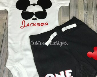 baby boy first birthday outfit mickey mouse