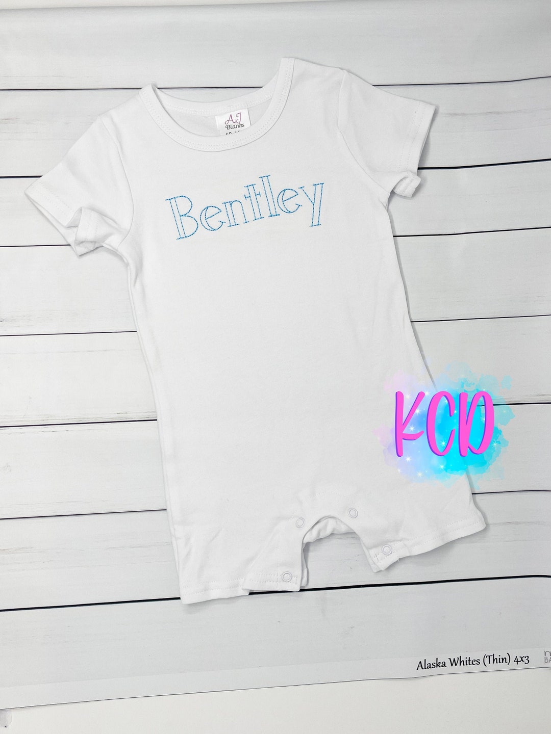Monogrammed Baby Boy Romper, Embroidered Personalized Outfit - Etsy