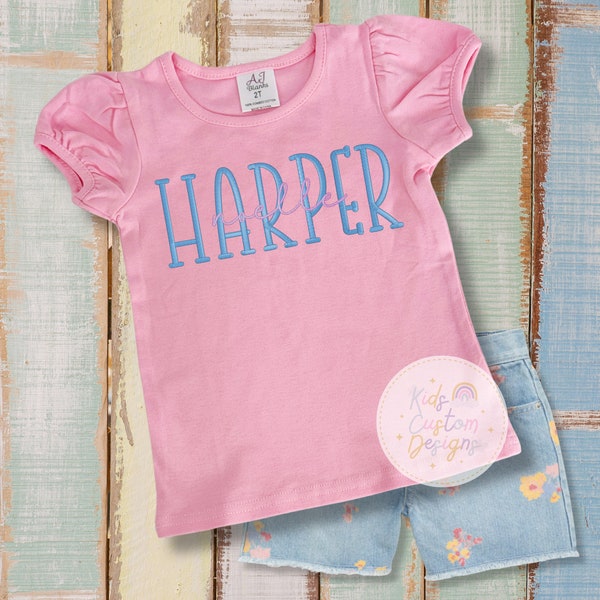 Personalized Embroidered Shirts Kids Etsy