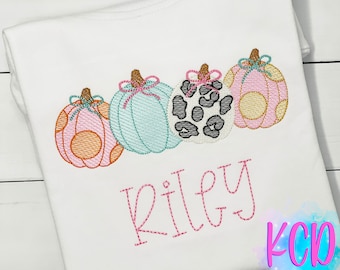Girls Fall Shirt, Toddler Fall shirt, Pumpkin Shirt, Embroidered Shirt, Thanksgiving Shirt, Pumpkin Patch, Personalized Shirt