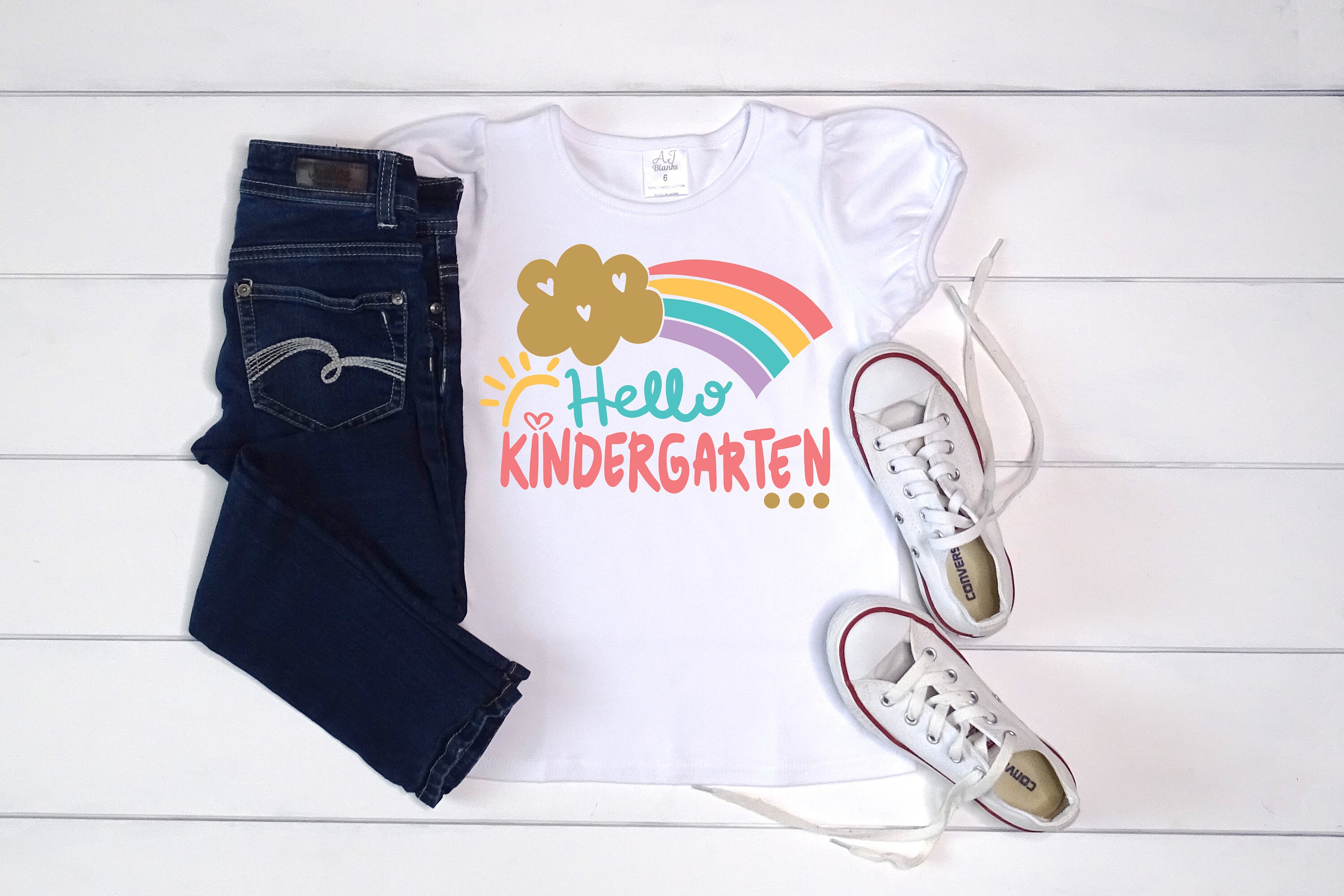 Girl's Back To School Shirt | Girls Kindergarten Shirt | Hello Ki…