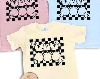 Kids Easter Peeps Shirt, Trendy Egg Hunt Outfit