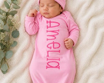 Baby Girl Coming Home Outfit, Gift for a Baby Girl, Embroidered outfit