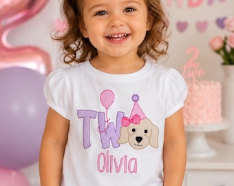 Personalized Puppy Birthday Shirt | Custom Name Embroidered Dog Outfit