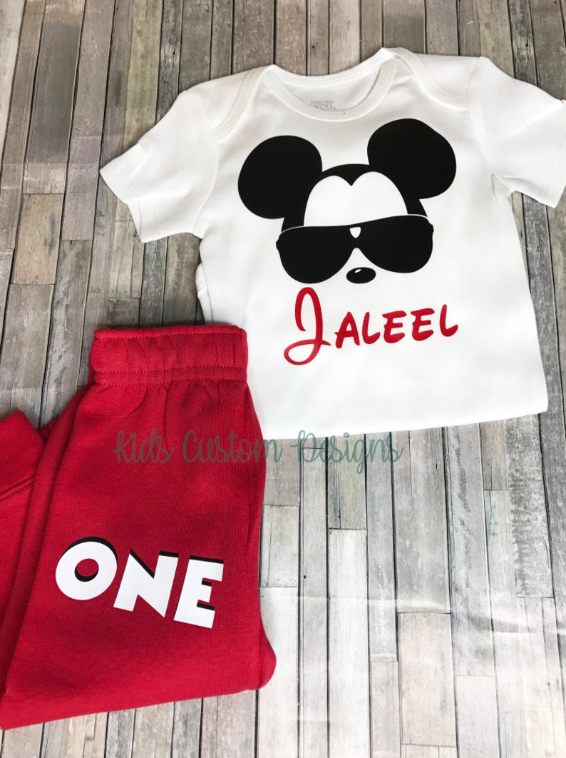 mickey mouse first birthday shirt