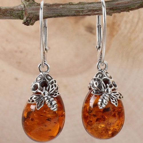 Honey Bee Earrings in Sterling Silver | Goldfish Jewellery Design Studio Honey Bee Earrings in Sterling Silver | Goldfish Jewellery Design Studio