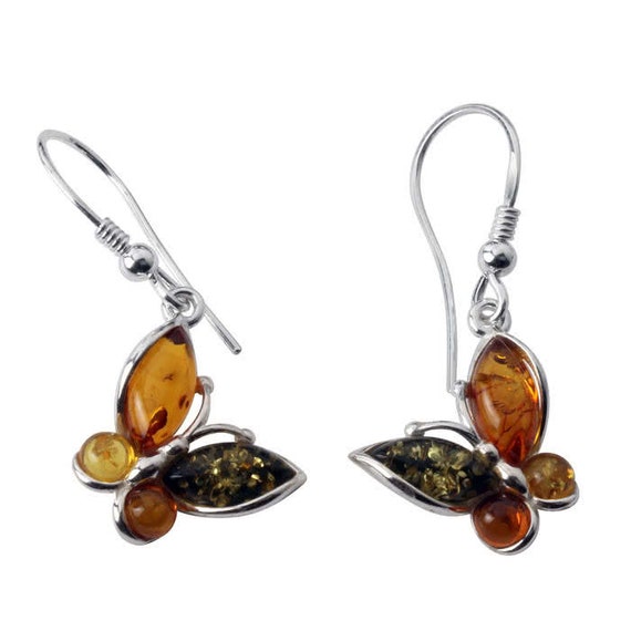Sterling Silver Baltic Amber Earrings - Lemon Sterling Silver Baltic Amber Earrings - Lemon