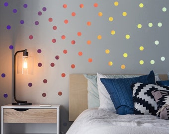 Polka Dot Holographic and Gloss Wall Art Stickers Decals for Baby Nursery, Kids Bedroom, Playroom, Journal, Laptop, Diary