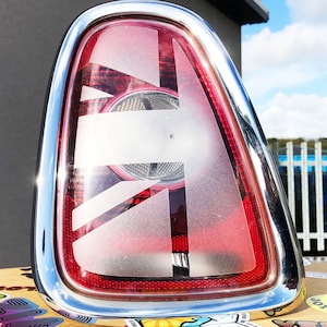 ETCHED Union Jack Rear Tail Light Cooper Accessory Stickers Decals for MINI R56 R57 R58 R59