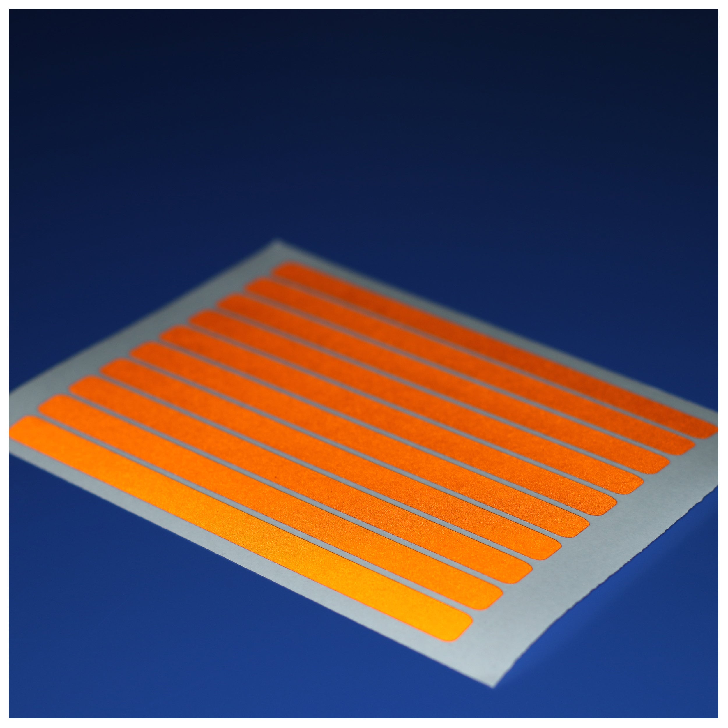 ORANGE Reflective Strip x10 Diecut Vinyl Stickers Decals Etsy