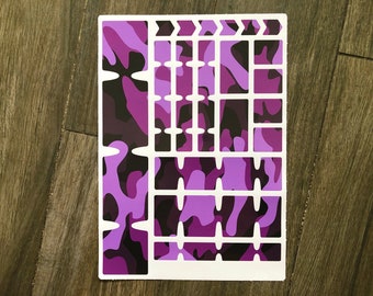 Bicycle Frame Protection Tape Decal Sticker Vinyl Film for MTB BMX EBIKE Purple Camo