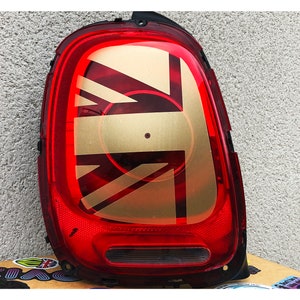 GOLD ETCHED Union Jack Rear Tail Light Cooper Stickers Decals for MINI F55 F56 F57