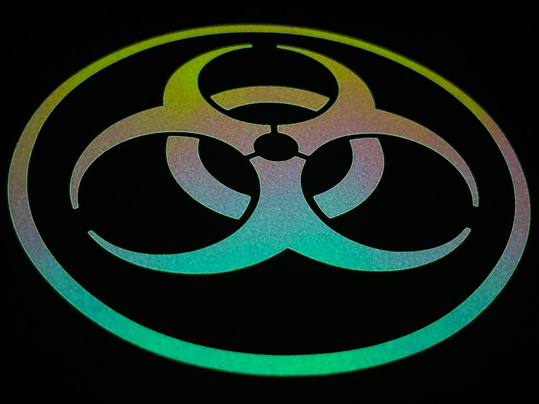Glow in the Dark OPAL BIOHAZARD Stickers 14cm - Peel and Stick Decal ...