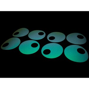 Googly Eyes (Medium) OPAL Glow in the Dark Stickers Peel and Stick Light Switch Decals