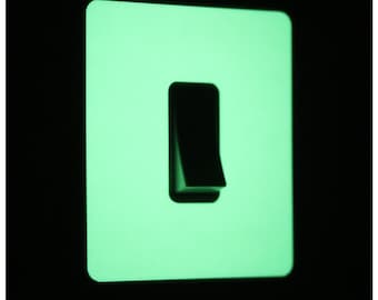 Rectangle Glow In The Dark Light Switch Surround Sticker - Peel and Stick!