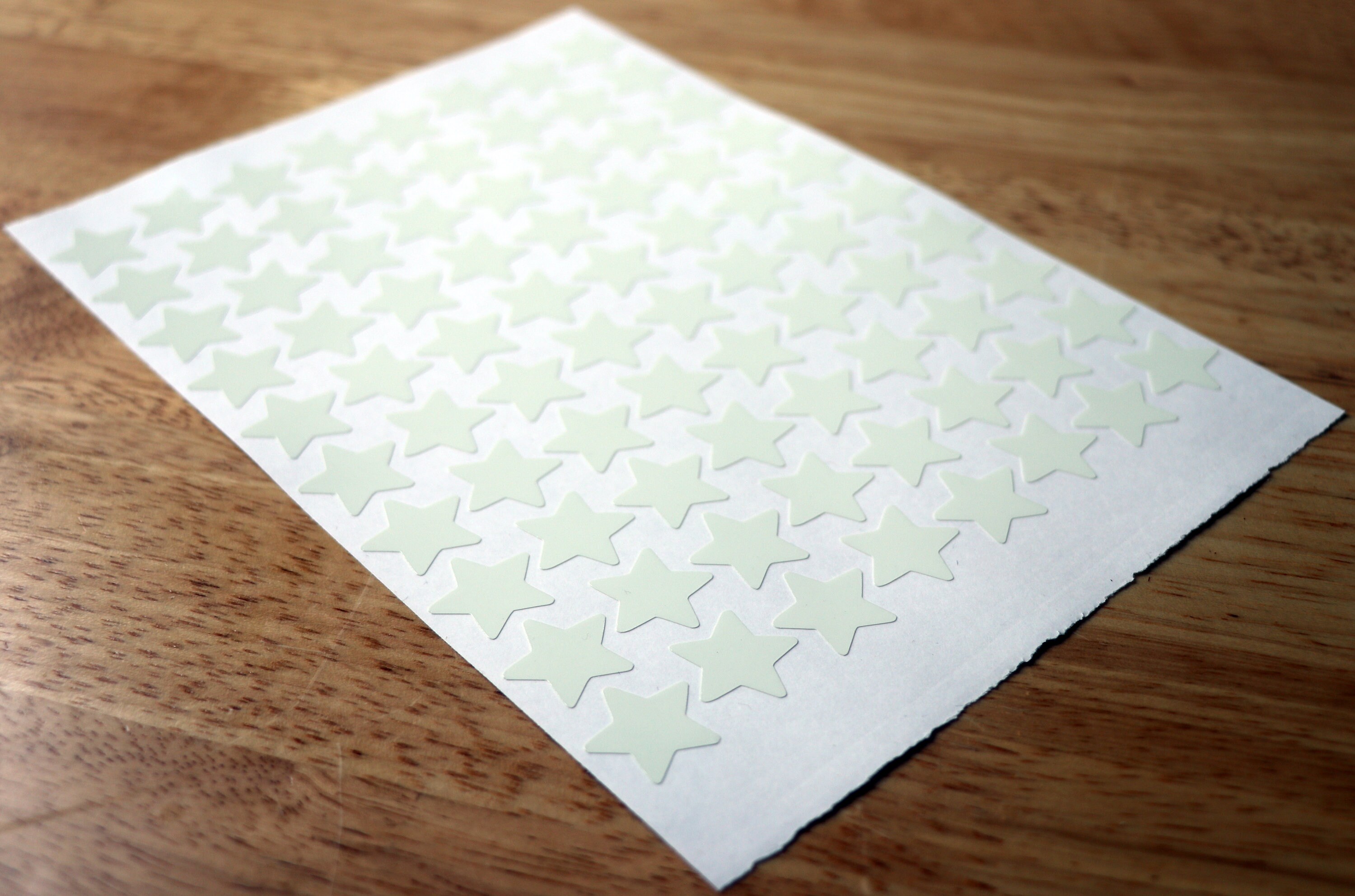 Glow in the Dark Star Stickers A5 Sheet Peel and Stick Etsy