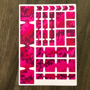 Bicycle Frame Protection Tape Decal Sticker Vinyl Film for MTB BMX EBIKE Pink Digital Camo
