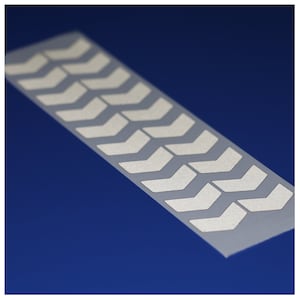 BLACK Reflective 1 Inch Chevrons (x20) Die-Cut Vinyl Stickers Decals - Motorcycle Car Bike Motorbike Caravan Trailer Motorhome Camper Truck