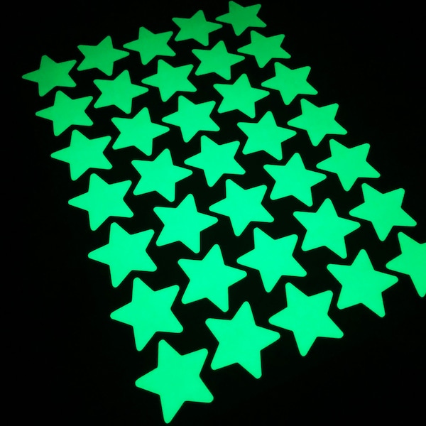 Glow In The Dark STARS (Small) Stickers Peel and Stick Decals