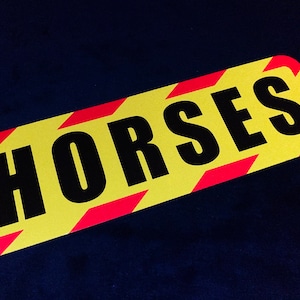 Reflective 30cm HORSES CHEVRONS Horsebox Box Trailer Van Truck Car Stickers Reflector