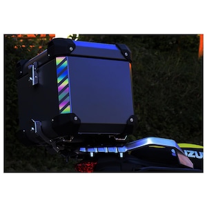 Regenbogen Helle Reflektierende Universal Motorrad Chevron Aufkleber