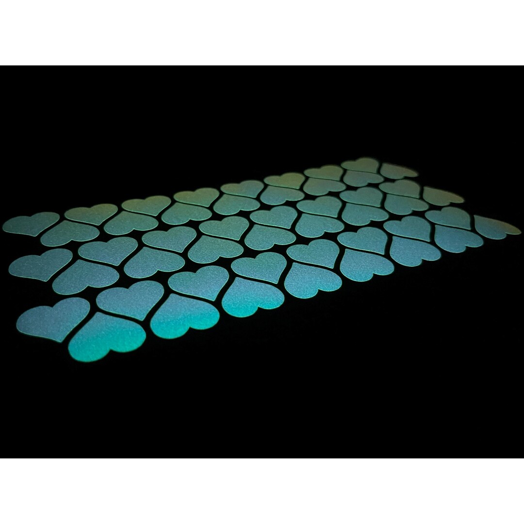 Dinosaur Footprint (small) SUNSET OPAL Glow in the Dark Stickers Peel