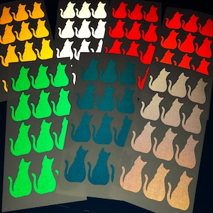 Veloviz Reflective Cat (SMALL) Die-Cut Vinyl Cargo Bike Stickers Decals