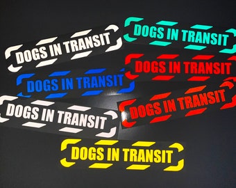 Chiens en transit découpés à l'emporte-pièce réfléchissants K9 Handler Security Patrol Car Van Stickers