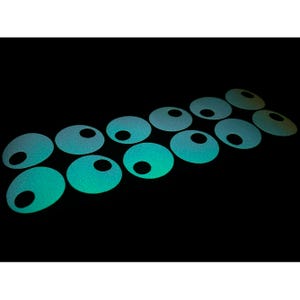 Kulleraugen (Klein) OPAL Glow in the Dark Stickers Schälen und Stick Lichtschalter Abziehbilder