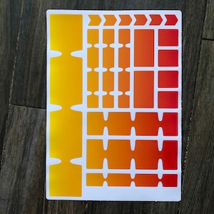 Bicycle Frame Protection Tape Decal Sticker Vinyl Film for MTB BMX EBIKE Orange Yellow Fade