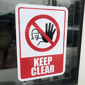 KEEP CLEAR Reflective / Gloss Sticker