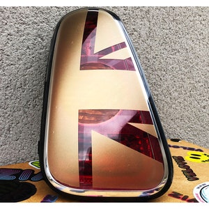 Gold Etch Union Jack Rear Tail Light Cooper Accessory Stickers Decals for MINI R53 R52 R50