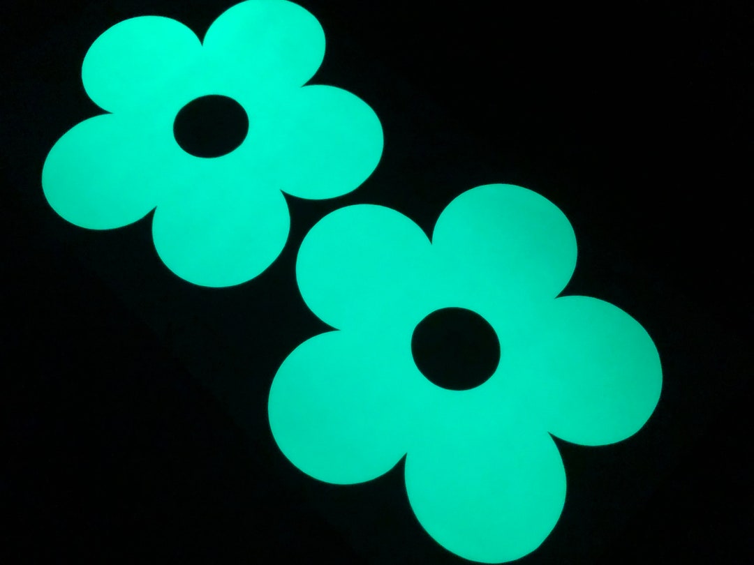 Glow in the Dark FLOWER extra Large Stickers Peel and Stick Light Switch Decals Etsy