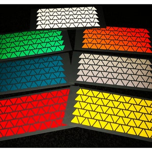 Veloviz Reflective Triangles (EXTRA SMALL) Die-Cut Vinyl Cargo Bike Stickers Decals