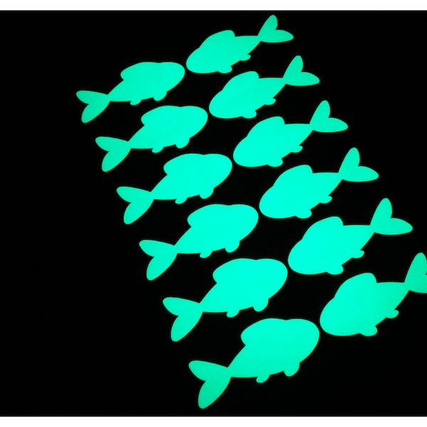 Fish (Medium) Glow in the Dark Stickers Peel and Stick Decals