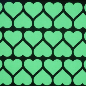 Glow In The Dark Heart Stickers - A5 Sheet - Peel and Stick Decal for Wall Art, Planner, Diary, Phone, Car, Teacher, journal