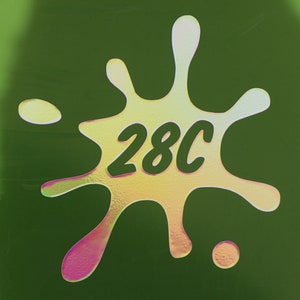 Splat Wheelie Bin House Number Sticker Rainbow *effect*