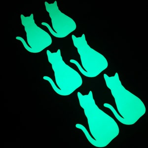 Glow In The Dark CAT (Medium) Stickers Peel and Stick Decals