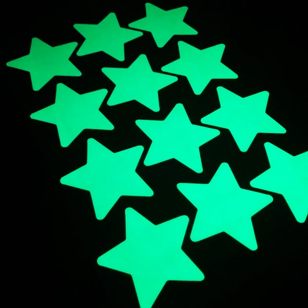 Glow In The Dark STARS (Medium) Stickers Peel and Stick Decals