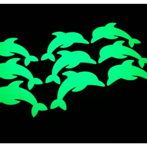 Dolphin (Small) Glow in the Dark Stickers Peel and Stick Decals