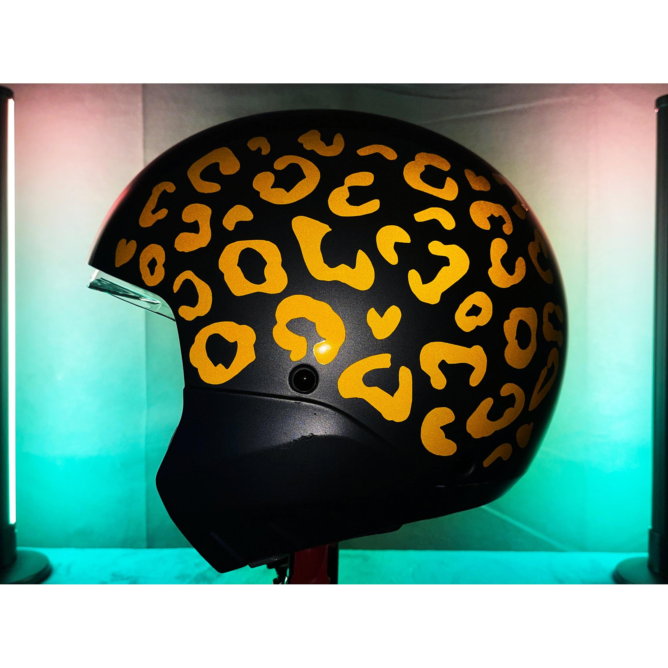 Leopard Print Bike Helmet