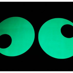 Googly Eyes (Large) Glow in the Dark Stickers Peel and Stick Decals