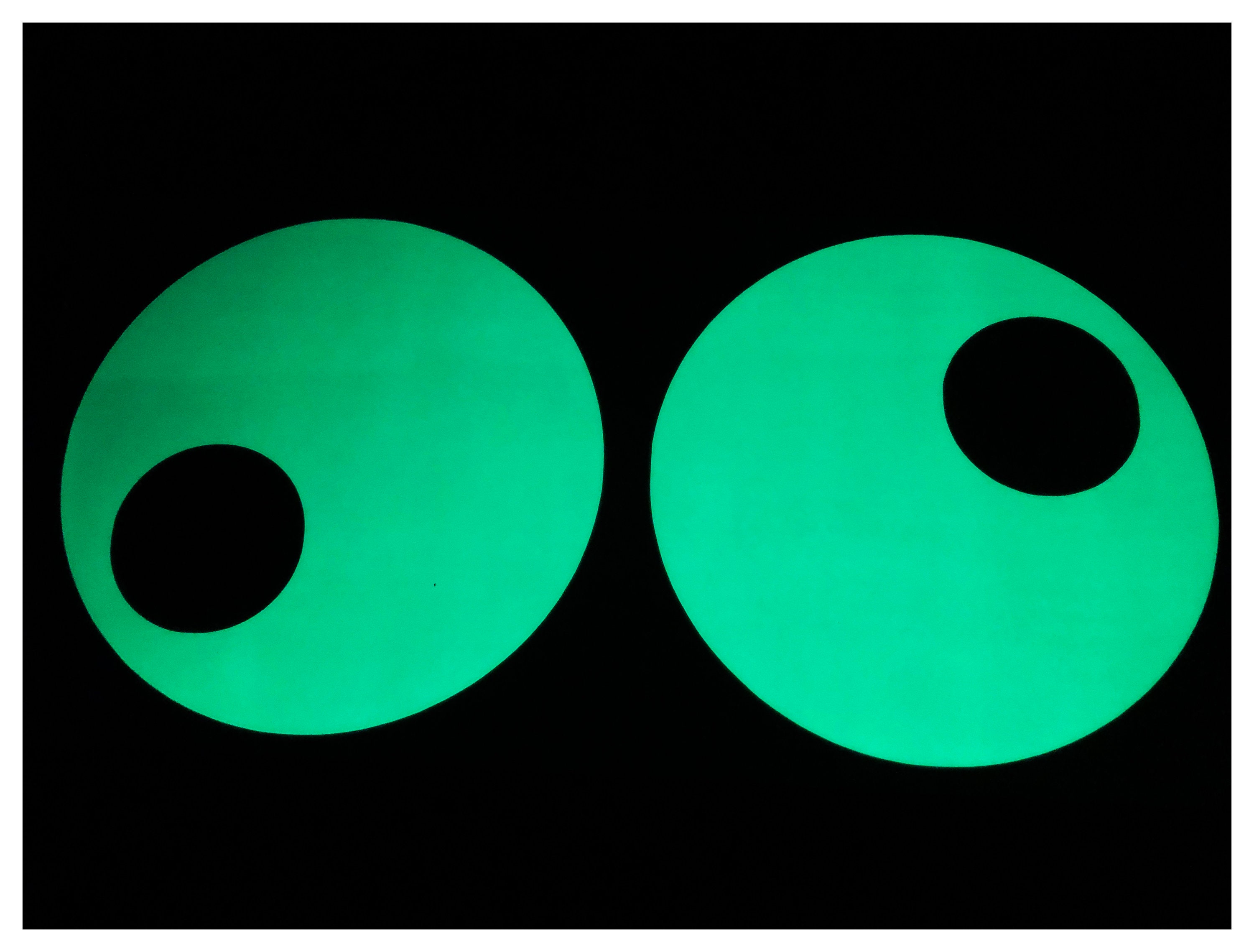 Glow in The Dark Eyes Self Sticky Round Paste on Luminous Sticker Wiggly  Eyes Googly Wiggle Eyes for Scrapbooking Halloween Crafts Soft Toys 7mm