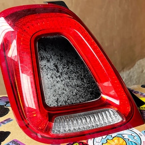 Rear Tail Light Inlay Insert Stickers Accessory For Fiat Abarth 500 595 695 Scorpion Carbon Fibre