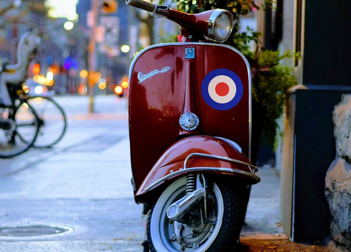 Target Moped Reflective Mod Target Roundel Scooter Moped Sticker Accessory - Etsy