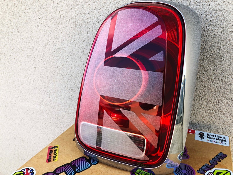 Etch Union Jack Rear Tail Light Cooper Accessory Stickers Etsy